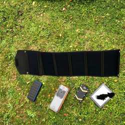 MSC 45W SunPower 5V/12V/18V QC & C Type Folding Solar Panel Charger 