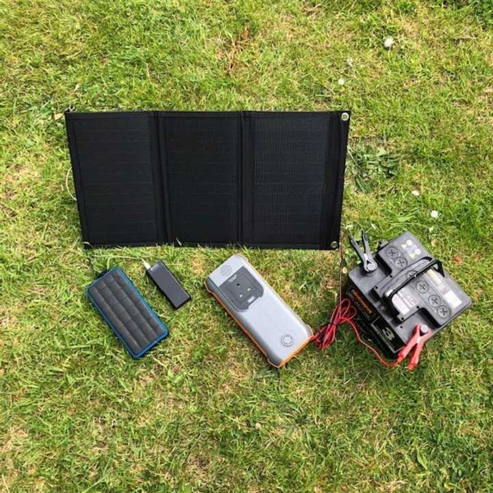 Pannello Solare Pieghevole SunJack 60W - ETFE Impermeabile Con USB-C PD E DC Per Campeggio