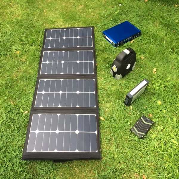 MSC 90W SunPower 5v/12v/19v Folding Solar Charger