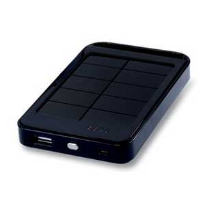 Mobile Power Bank Executive Solar Charger Plus Close Up With Black Casing