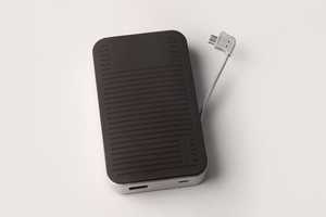 Festival phone charger 4000mAh laid down in grey