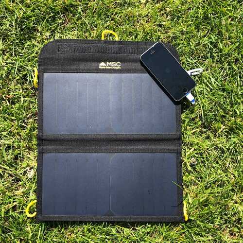 MSC W/E Camping with 13W panel & iPhone