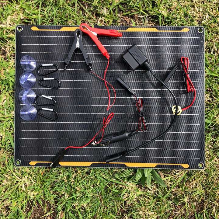 MSC 20W waterproof Mono 12V battery Portable Solar Panel Charger