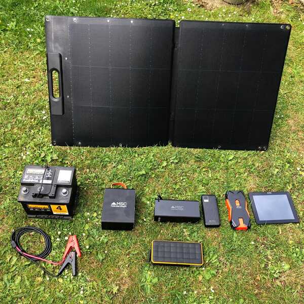 MSC 60W Mono Carbon 5V/12V/18V QC & C Type Folding Solar Panel Charger