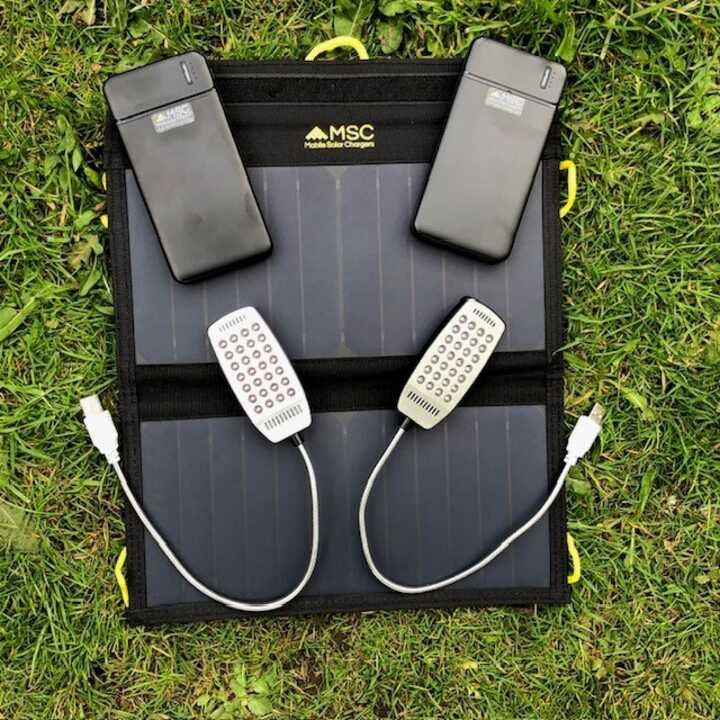MSC Camping 13W Solar, 2 x 10Ah Power Banks, 2 x LED light, £10 Saving