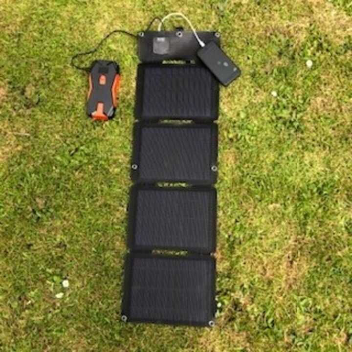 MSC 24W Mono USB A &amp; C Type 5V Portable Solar Panel Charger