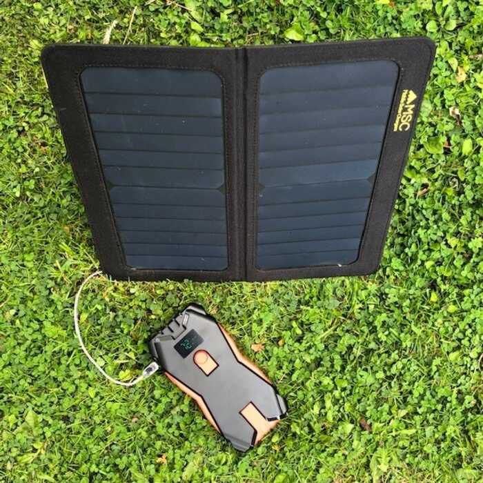 MSC Folding 13W Solar panel Charger & Overland MSC 13W Solar charger & Overland