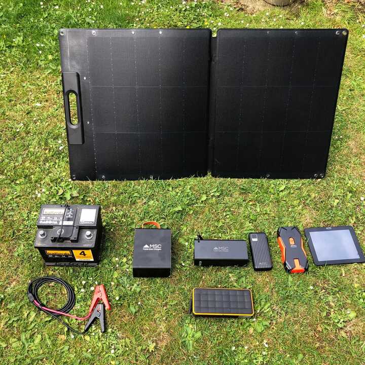 MSC 115W Mono Carbon ETFE 5V/12V/18V QC &amp; C Type Folding Solar Panel Charger